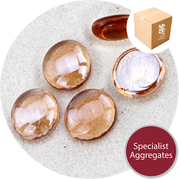 Glass Nuggets - Lustered Apricot Pink - Design Pack